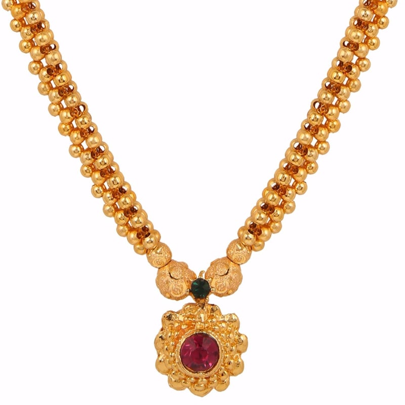 Efulgenz Indian Antique Thusi Style Necklace for Women Traditional Rhinestone Crystal Bollywood Jewelry - Image 5